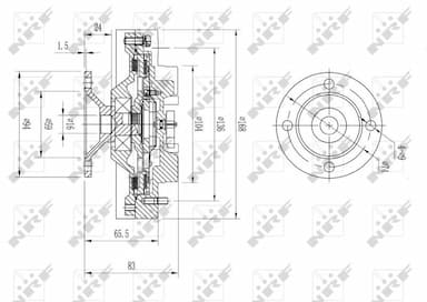 Sajūgs, Radiatora ventilators NRF 49572 5