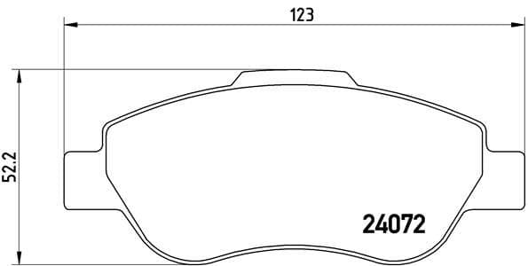 Bremžu uzliku kompl., Disku bremzes BREMBO P 23 097 1