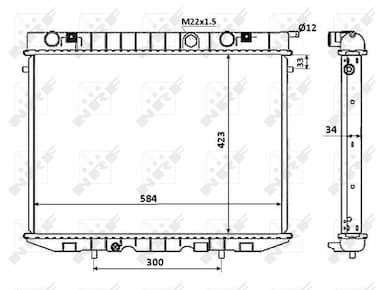 Radiators, Motora dzesēšanas sistēma NRF 509532 4