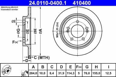 Bremžu diski ATE 24.0110-0400.1 1