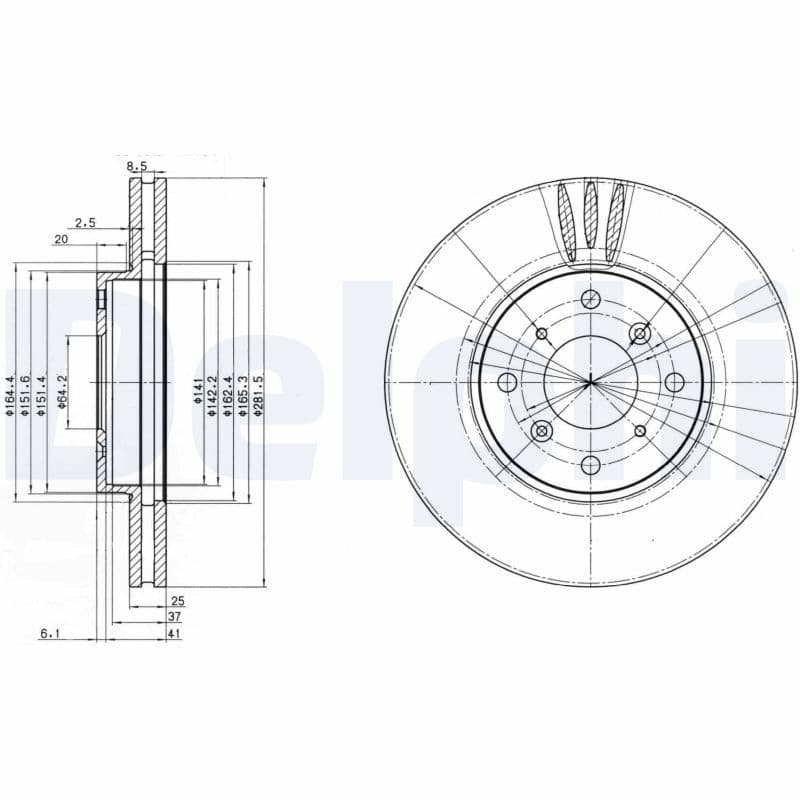 Bremžu diski DELPHI BG3516 1