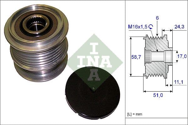 Ģeneratora brīvgaitas mehānisms Schaeffler INA 535 0200 10 1