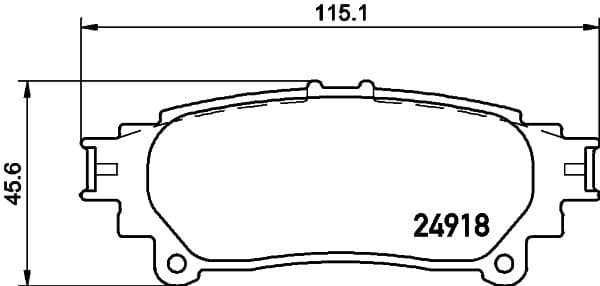 Bremžu uzliku kompl., Disku bremzes HELLA 8DB 355 015-371 1