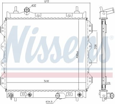 Radiators, Motora dzesēšanas sistēma NISSENS 61002 5