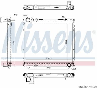 Radiators, Motora dzesēšanas sistēma NISSENS 64179 5