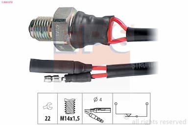 Slēdzis, Atpakaļgaitas signāla lukturis EPS 1.860.078 1