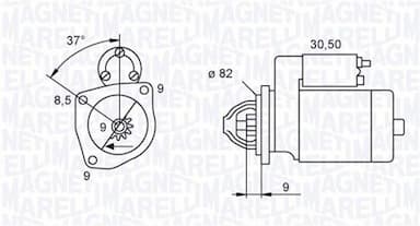 Starteris MAGNETI MARELLI 063721045010 2