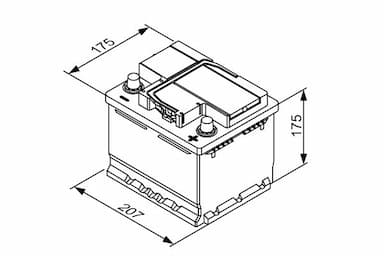 Startera akumulatoru baterija BOSCH 0 092 T30 010 5