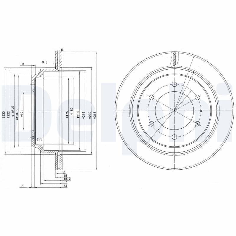 Bremžu diski DELPHI BG3353 1