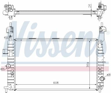 Radiators, Motora dzesēšanas sistēma NISSENS 63087A 5