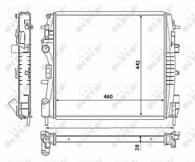 Radiators, Motora dzesēšanas sistēma NRF 53938 1