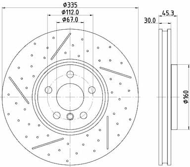 Bremžu diski HELLA 8DD 355 133-091 1