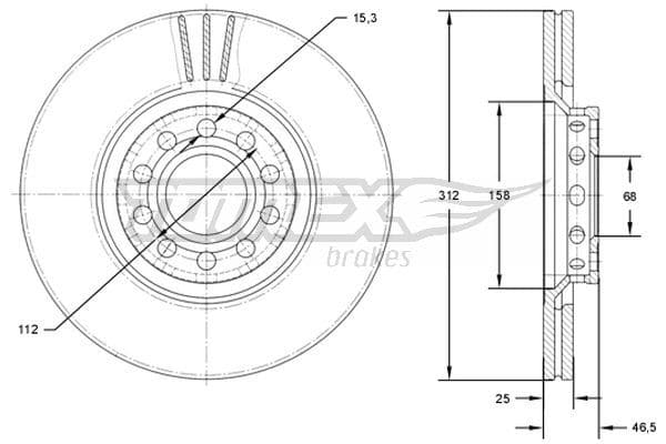 Bremžu diski TOMEX Brakes TX 71-97 1