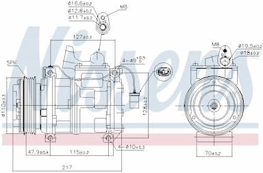 Kompresors, Gaisa kond. sistēma NISSENS 89147 5
