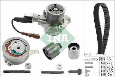 Ūdenssūknis + Zobsiksnas komplekts Schaeffler INA 530 0759 30 1