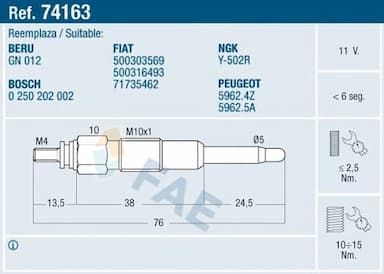 Kvēlsvece FAE 74163 1