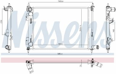 Radiators, Motora dzesēšanas sistēma NISSENS 606733 5