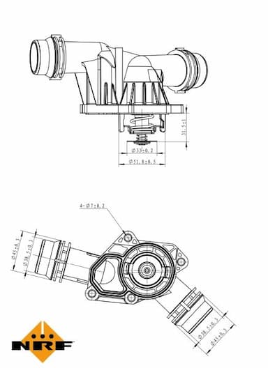 Termostats, Dzesēšanas šķidrums NRF 725044 5