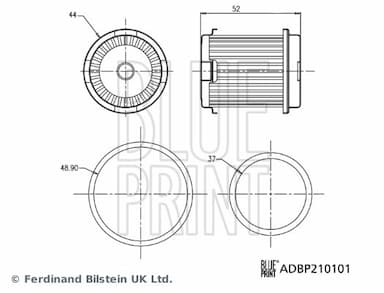 Hidrofiltrs, Automātiskā pārnesumkārba BLUE PRINT ADBP210101 1