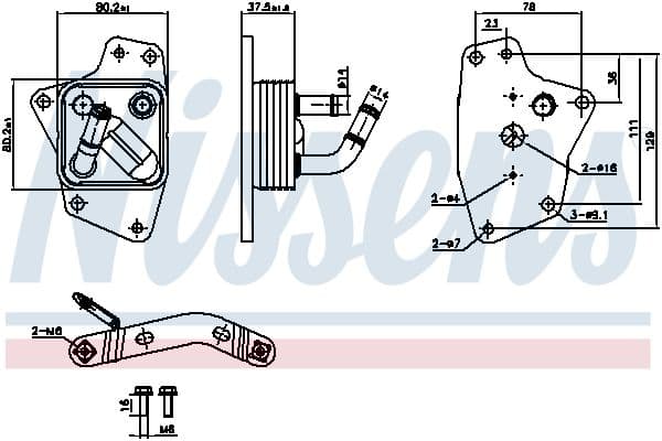 Eļļas radiators, Motoreļļa NISSENS 91444 1