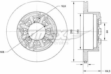 Bremžu diski TOMEX Brakes TX 70-48 1