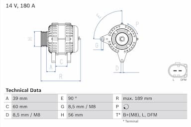 Ģenerators BOSCH 0 986 081 230 1