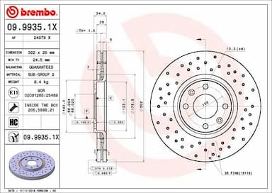 Bremžu diski BREMBO 09.9935.1X 1