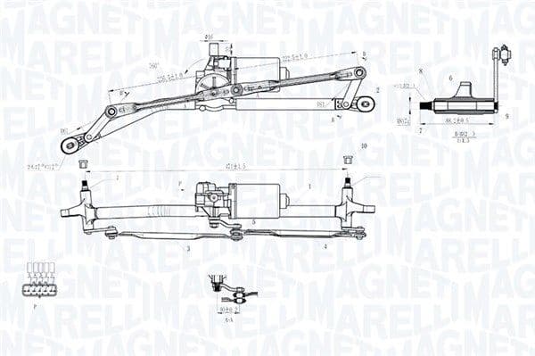 Stiklu tīrīšanas sistēma MAGNETI MARELLI 064012005011 1