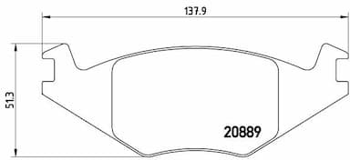 Bremžu uzliku kompl., Disku bremzes BREMBO P 85 019 1