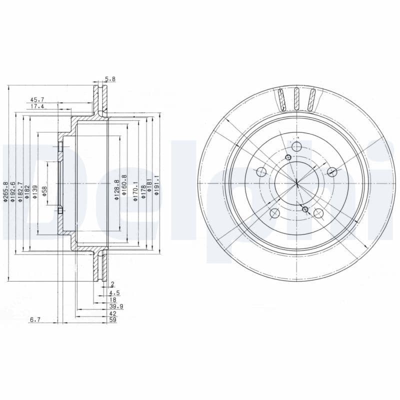 Bremžu diski DELPHI BG3154 1