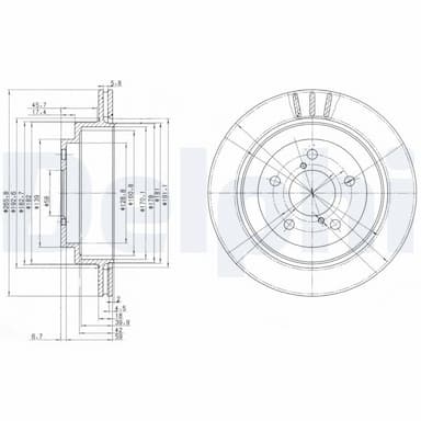 Bremžu diski DELPHI BG3154 1