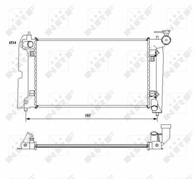 Radiators, Motora dzesēšanas sistēma NRF 53396 5