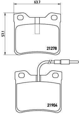 Bremžu uzliku kompl., Disku bremzes BREMBO P 50 030 1