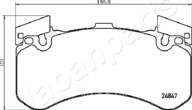 Bremžu uzliku kompl., Disku bremzes JAPANPARTS PA-0926AF 2