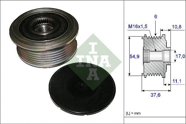 Ģeneratora brīvgaitas mehānisms Schaeffler INA 535 0123 10 1