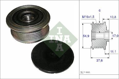 Ģeneratora brīvgaitas mehānisms Schaeffler INA 535 0123 10 1