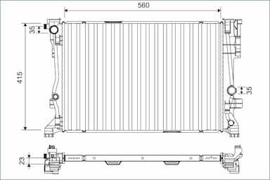 Radiators, Motora dzesēšanas sistēma VALEO 701158 1