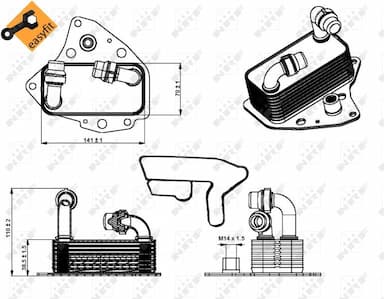 Eļļas radiators, Motoreļļa NRF 31344 5