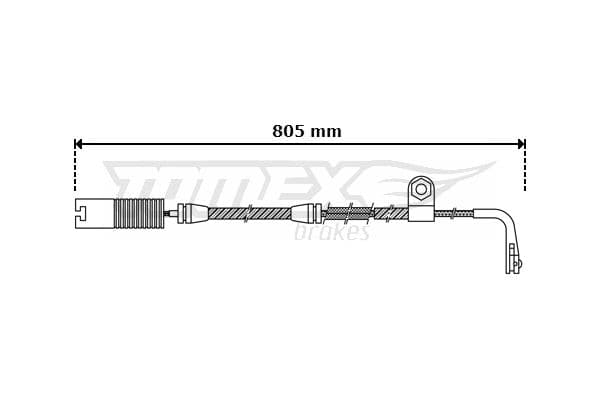 Indikators, Bremžu uzliku nodilums TOMEX Brakes TX 30-34 1