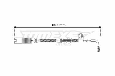 Indikators, Bremžu uzliku nodilums TOMEX Brakes TX 30-34 1