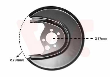 Dubļu sargs, Bremžu disks VAN WEZEL 5824373 1