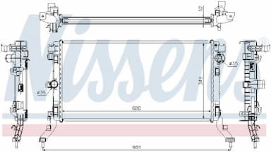 Radiators, Motora dzesēšanas sistēma NISSENS 637603 5