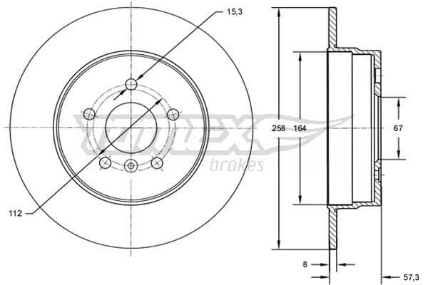 Bremžu diski TOMEX Brakes TX 72-68 1