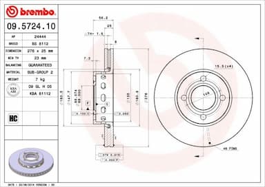 Bremžu diski BREMBO 09.5724.10 1