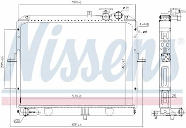 Radiators, Motora dzesēšanas sistēma NISSENS 66646 5