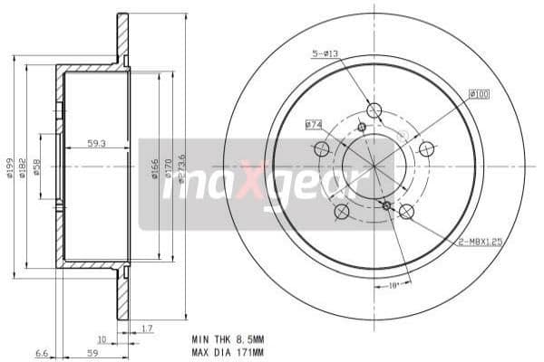 Bremžu diski MAXGEAR 19-2356 1