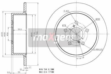 Bremžu diski MAXGEAR 19-2356 1