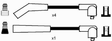 Augstsprieguma vadu komplekts NGK 0889 2