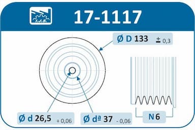 Piedziņas skriemelis, Kloķvārpsta IJS GROUP 17-1117 2