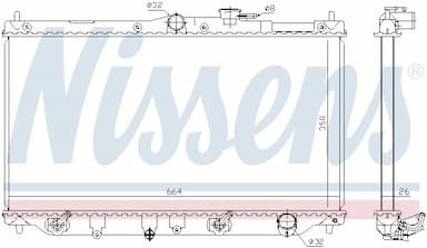 Radiators, Motora dzesēšanas sistēma NISSENS 622831 2